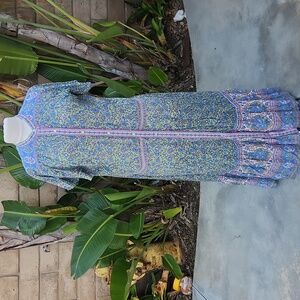 Spell And The Gypsy Jasmine Flutter Sleeve Floral Shift Maxi Jade Dress XL